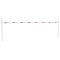 Height restriction barrier | with 2 square posts | cross tube length: 8000 mm | to be fixed by plugs | without barrier of aluminium tube